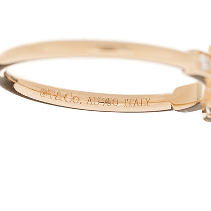 Tiffany 18K Rose Gold Diamond T Wire Ring 52 6 3 of 3