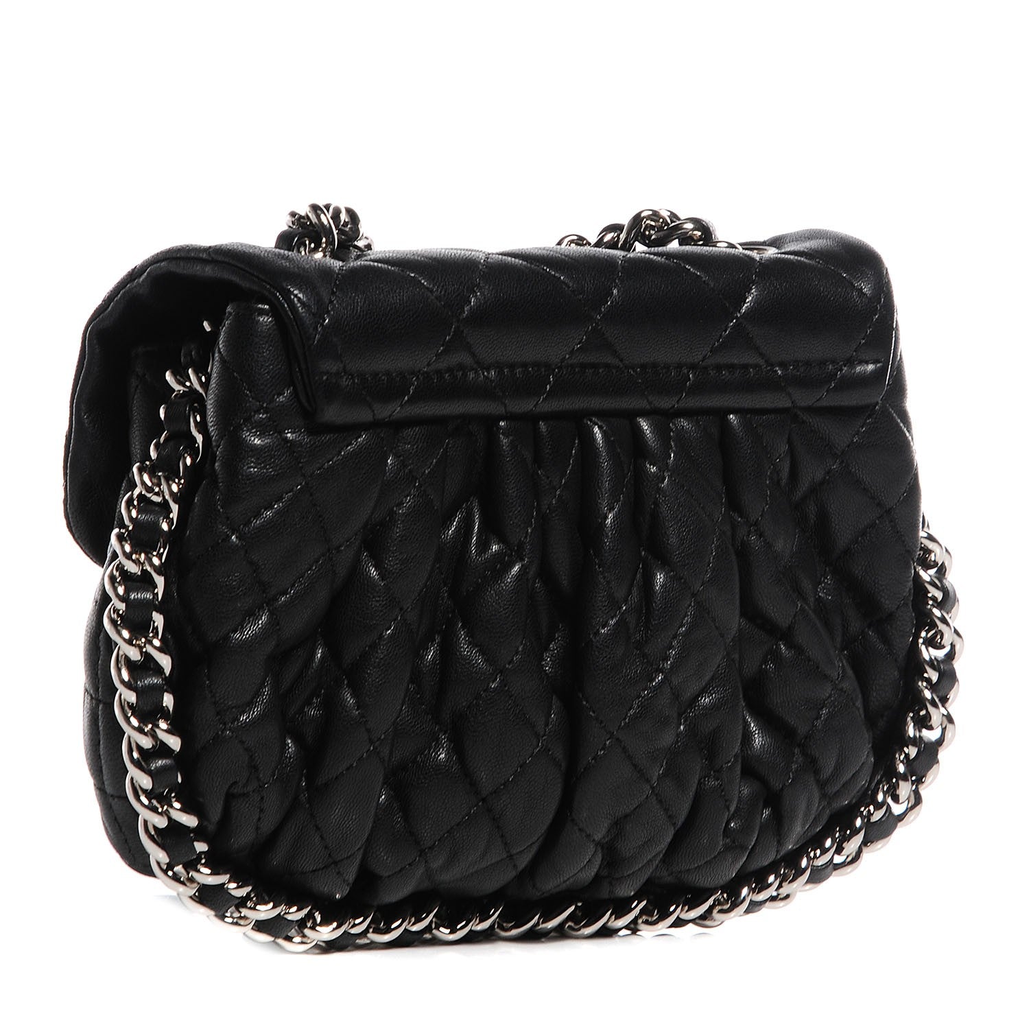 Chanel Washed Lambskin Chain Around Mini Flap Black 3 of 7