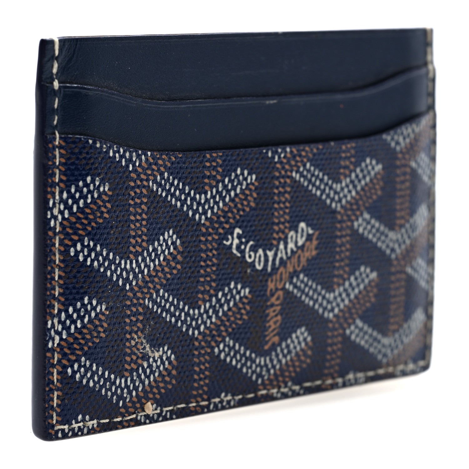 Goyard Goyardine Saint Sulpice Card Holder Navy 1775803 – FASHIONPHILE