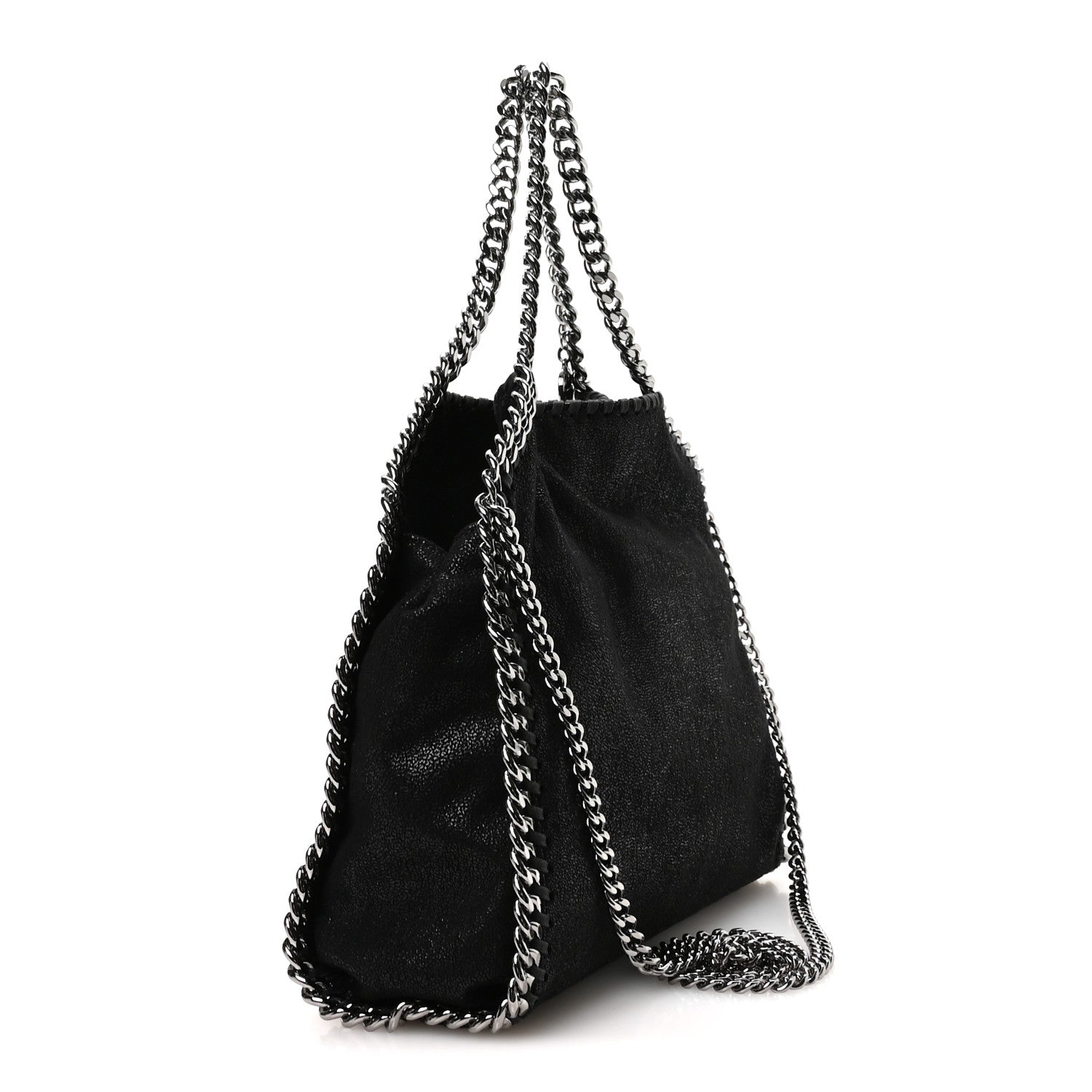 Stella McCartney Shaggy Deer Mini Falabella Tote Black 3 of 10