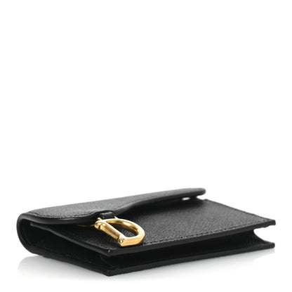 Christian Dior Grained Calfskin Saddle Card Holder Black 4 of 10