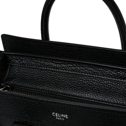 Celine Drummed Calfskin Nano Luggage Black 12 of 14