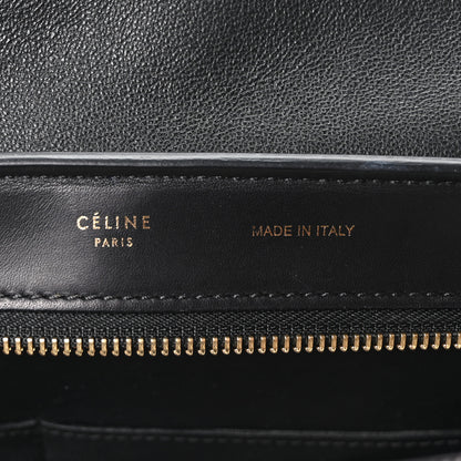 Celine Pony Hair Smooth Calfskin Tri-Color Medium Trapeze Blue Taupe Black 6 of 9