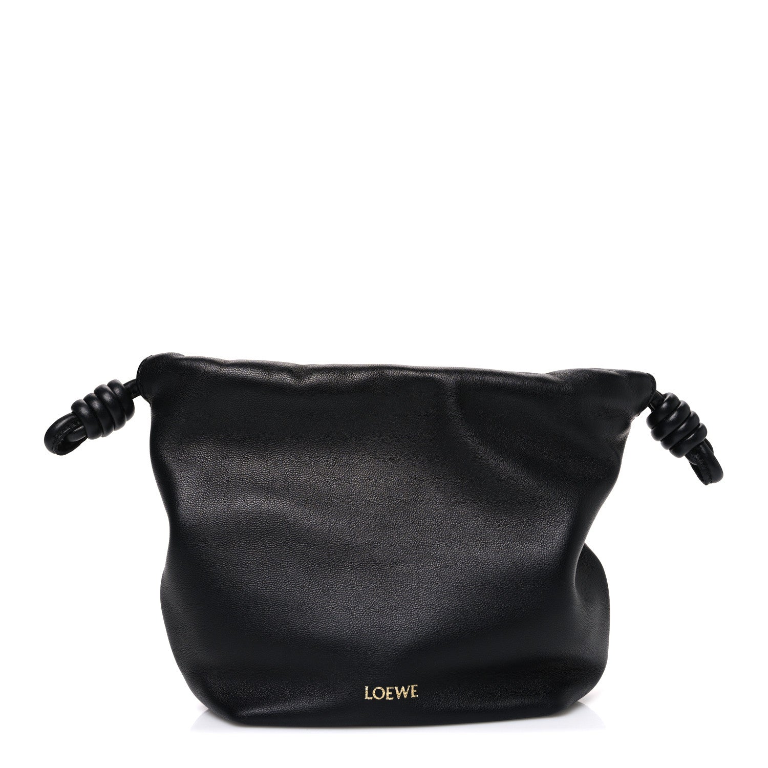 Loewe Mellow Nappa Donut Chain Mini Flamenco Knot Clutch Black 1 of 7