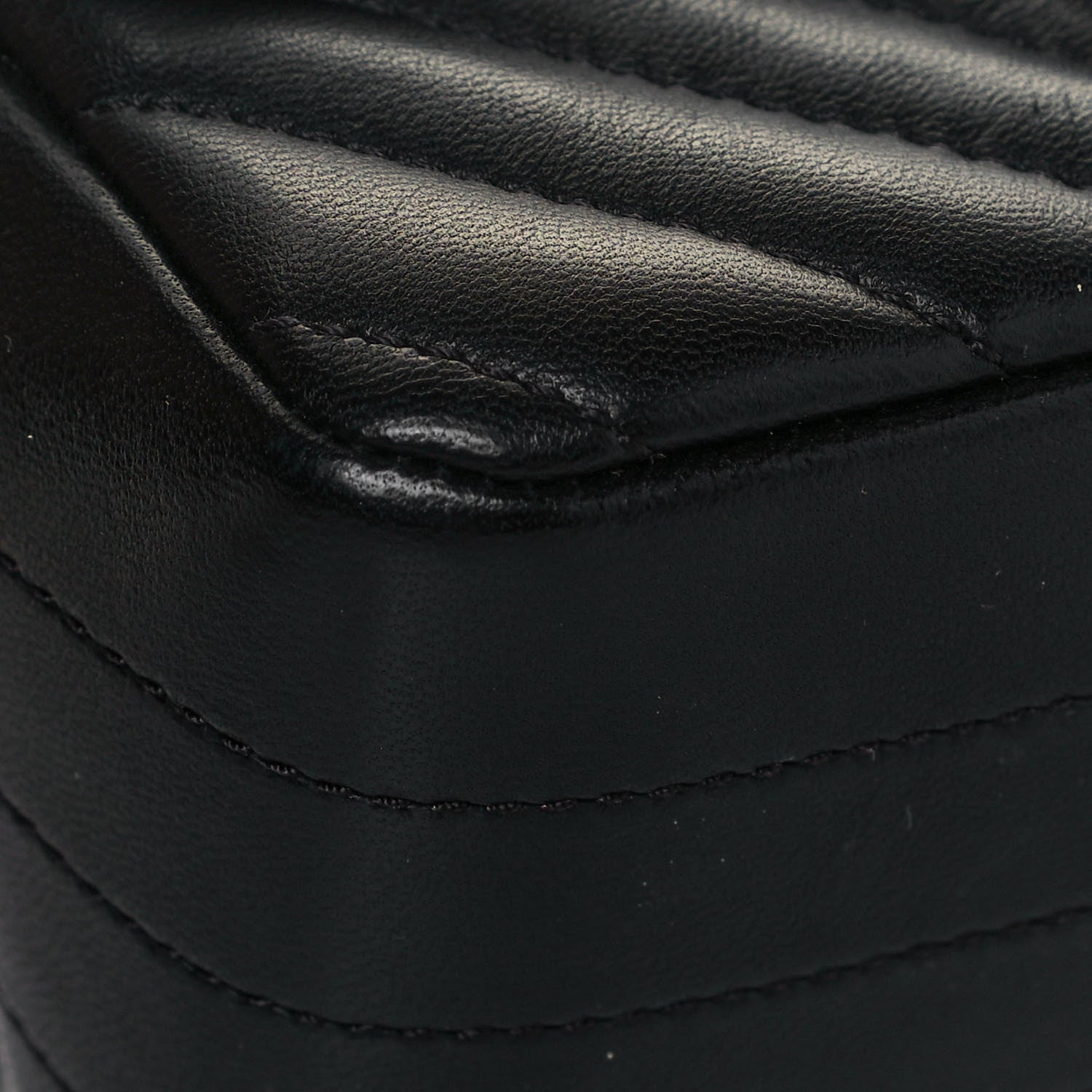 Chanel Lambskin Chevron Quilted Mini Square Flap Black 9 of 13