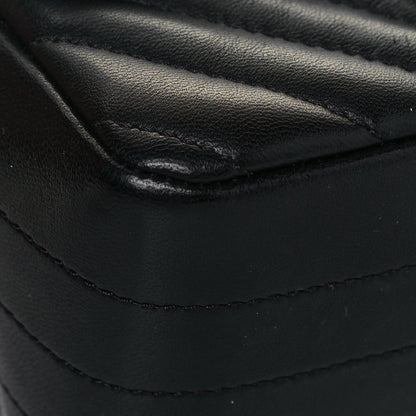 Chanel Lambskin Chevron Quilted Mini Square Flap Black 9 of 13