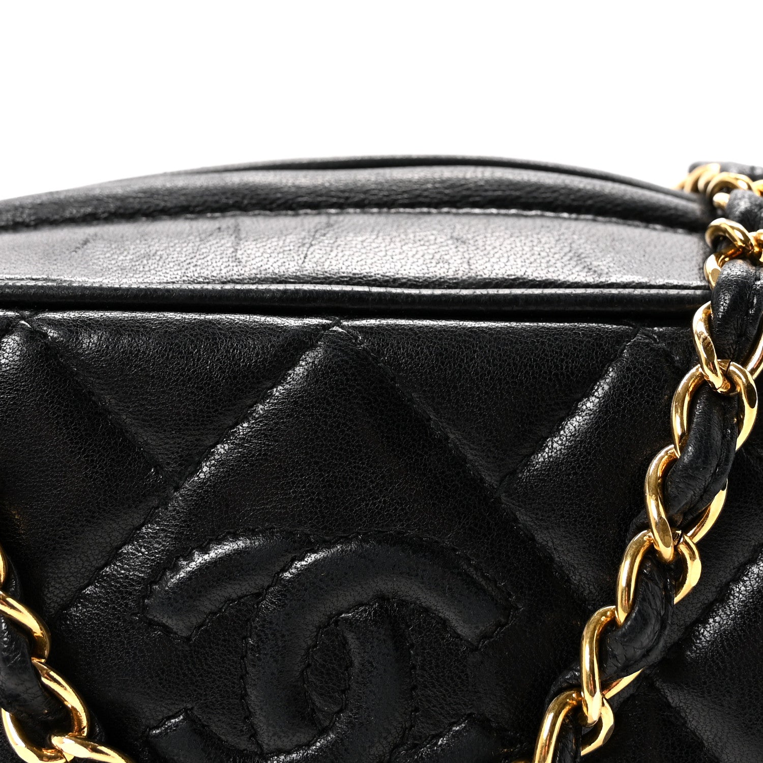 Chanel Lambskin Quilted Tassel Camera Case Black Black 9 of 12