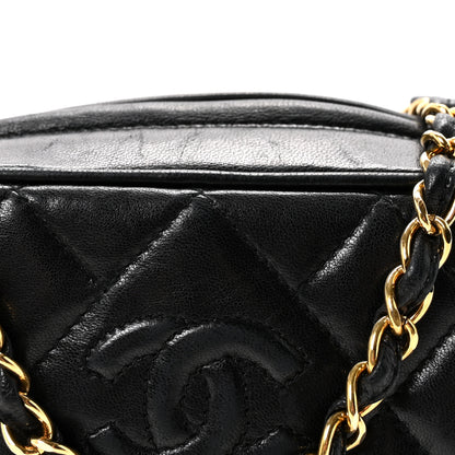Chanel Lambskin Quilted Tassel Camera Case Black Black 9 of 12