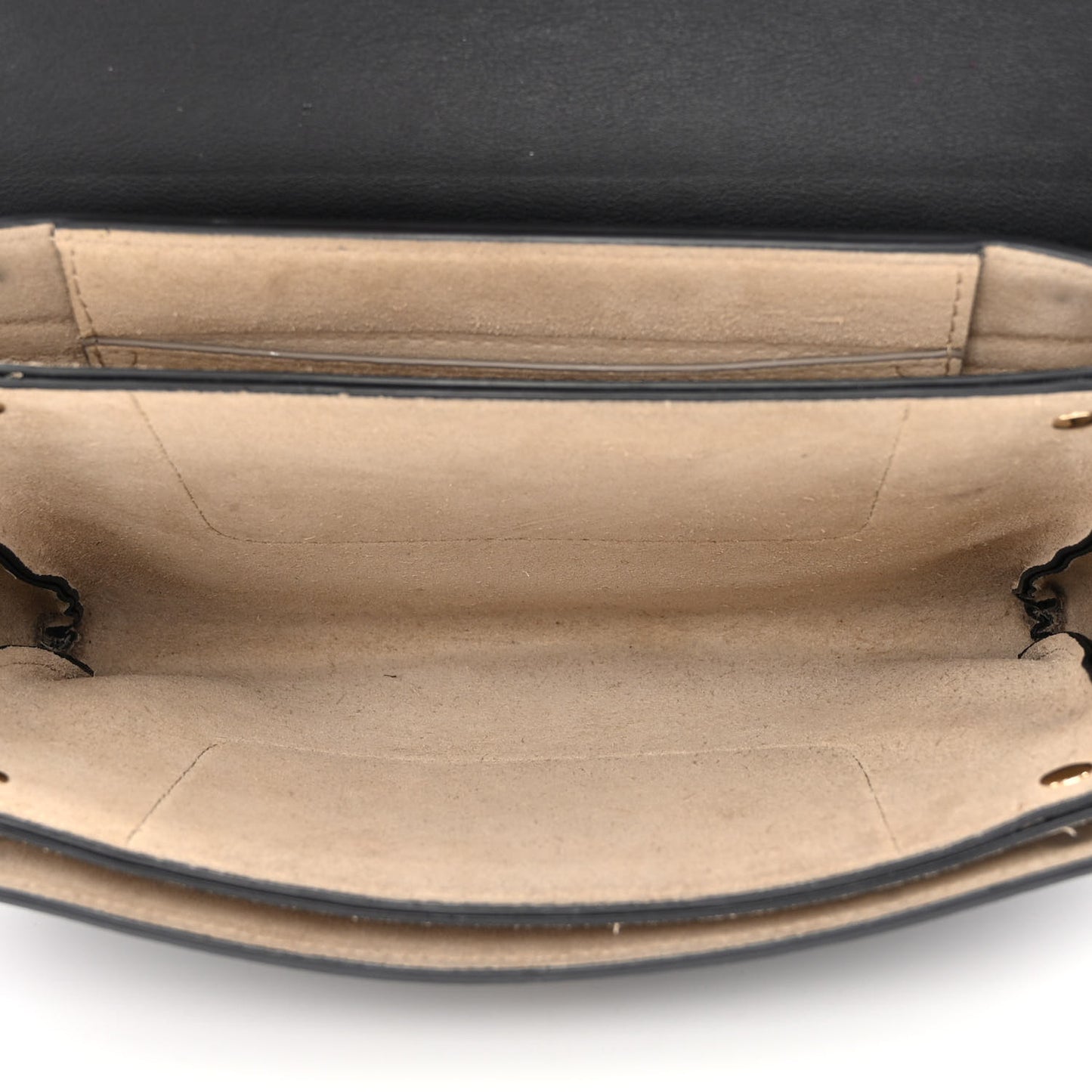 Suede Calfskin Small Faye Shoulder Bag Black