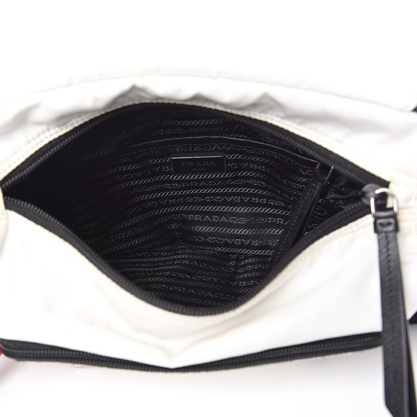 Nylon New Vela Studded Messenger White Fuoco