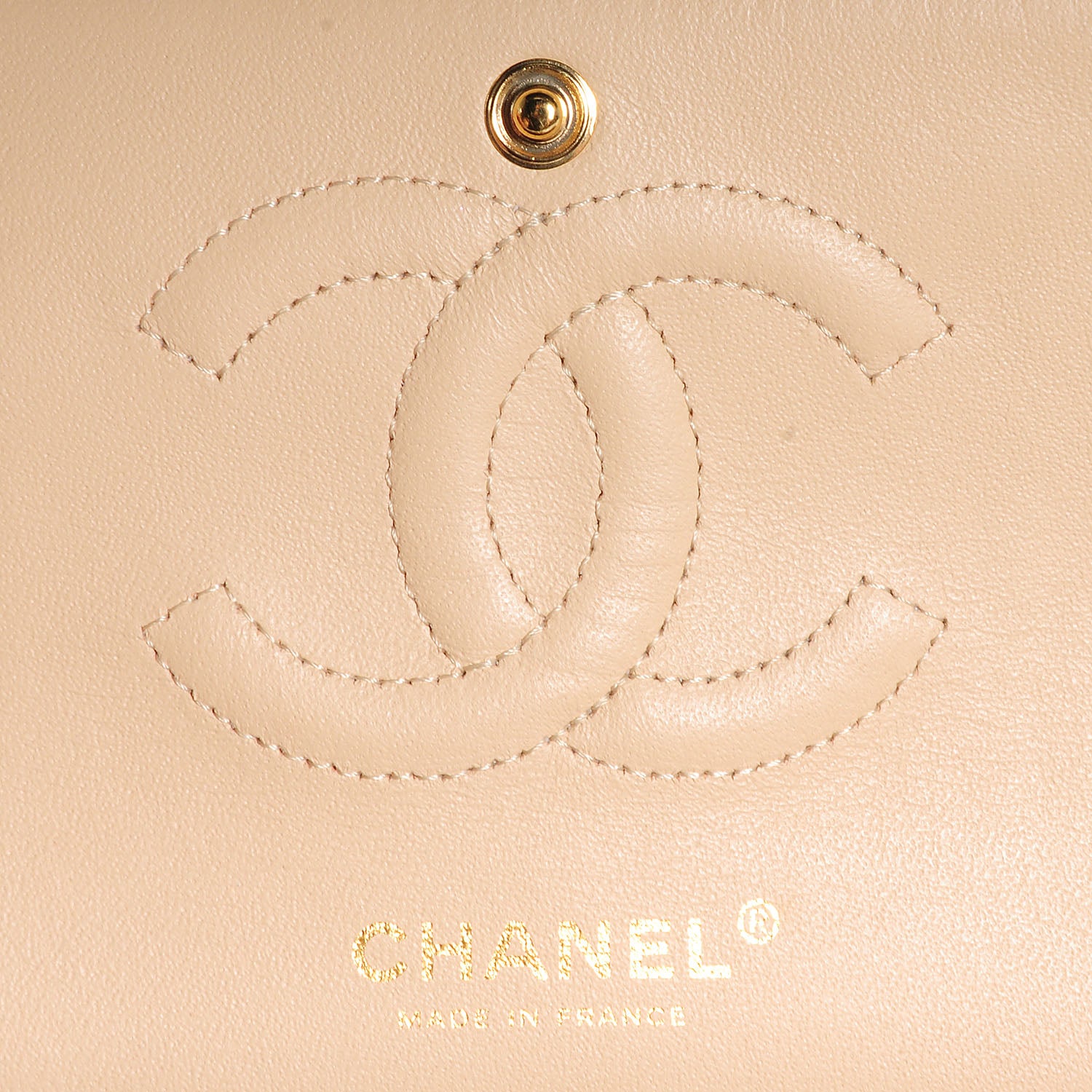 Chanel Caviar Quilted Medium Double Flap Beige Clair 7 of 8