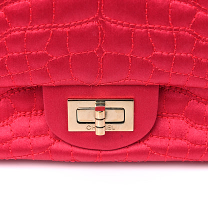 Chanel Satin Coco's Croc 2.55 Reissue 225 Flap Pink 9 of 19