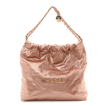 Chanel Metallic Calfskin Quilted Chanel 22 Copper 1 of 11
