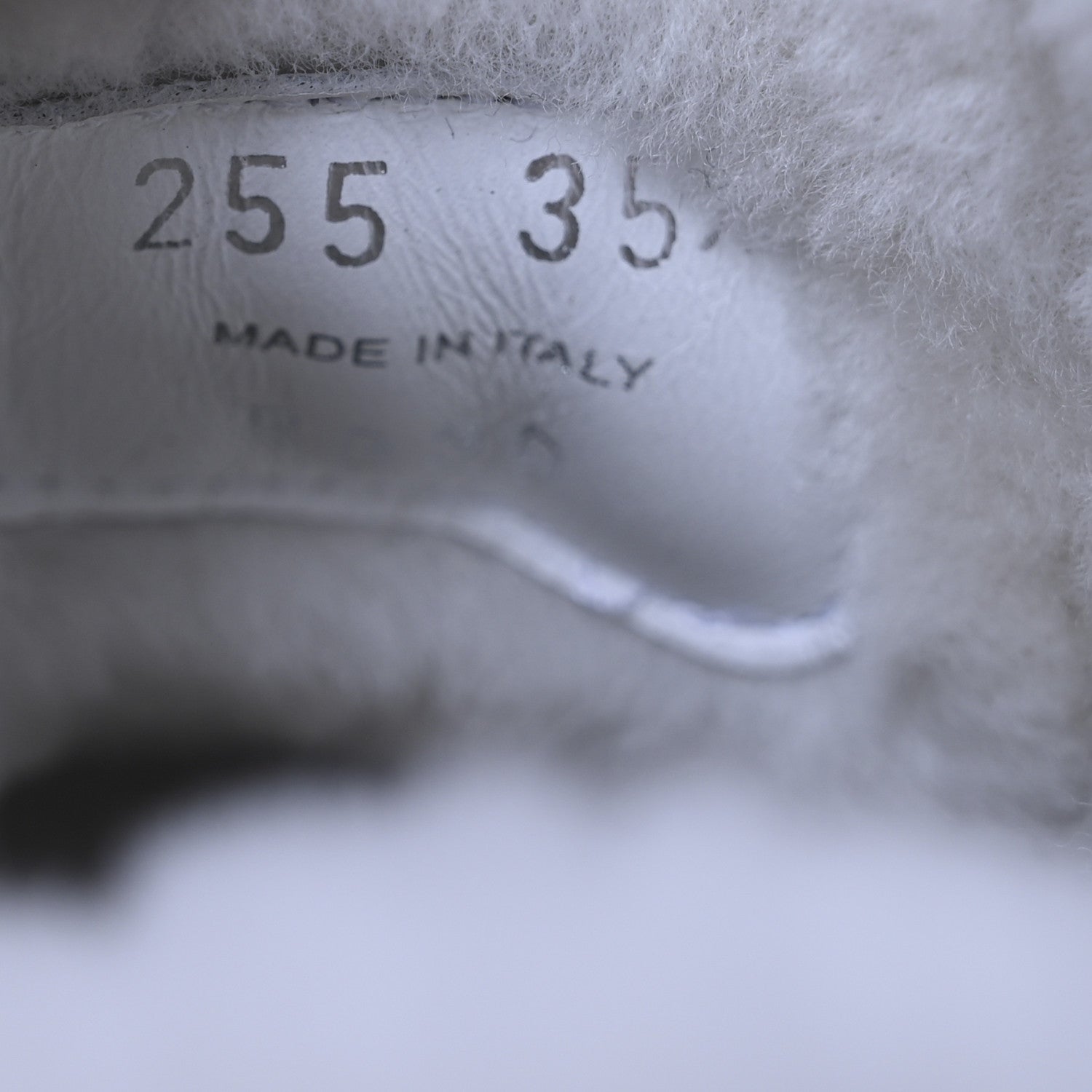 Prada Spazzolato Rois Nylon Shearling Metal Triangle Logo Monolith Pouch Pocket 55mm Boots 35.5 White 9 of 12