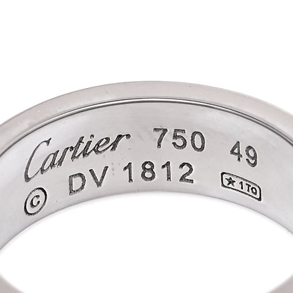 Cartier 18K White Gold 5.5mm LOVE Ring 49 4.75 4 of 4