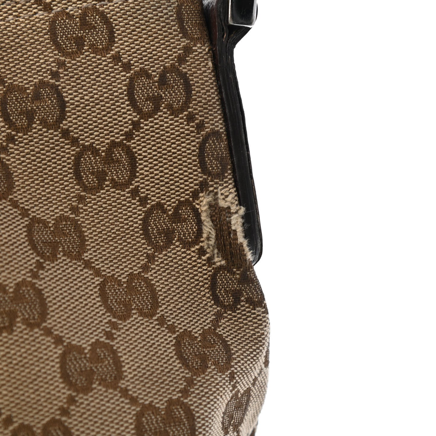 Monogram Web Medium Flat Messenger Bag Brown
