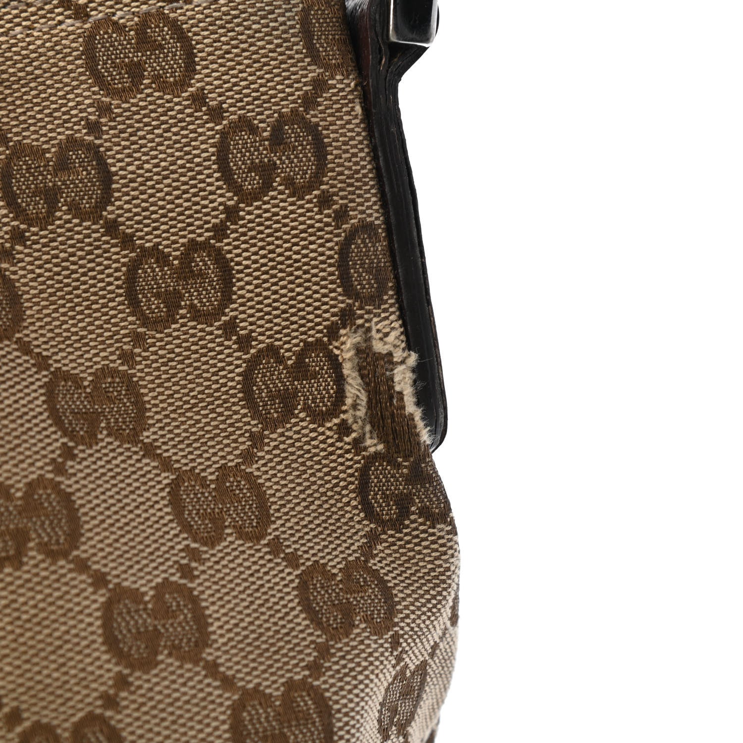 Gucci Monogram Web Medium Flat Messenger Bag Brown 11 of 11