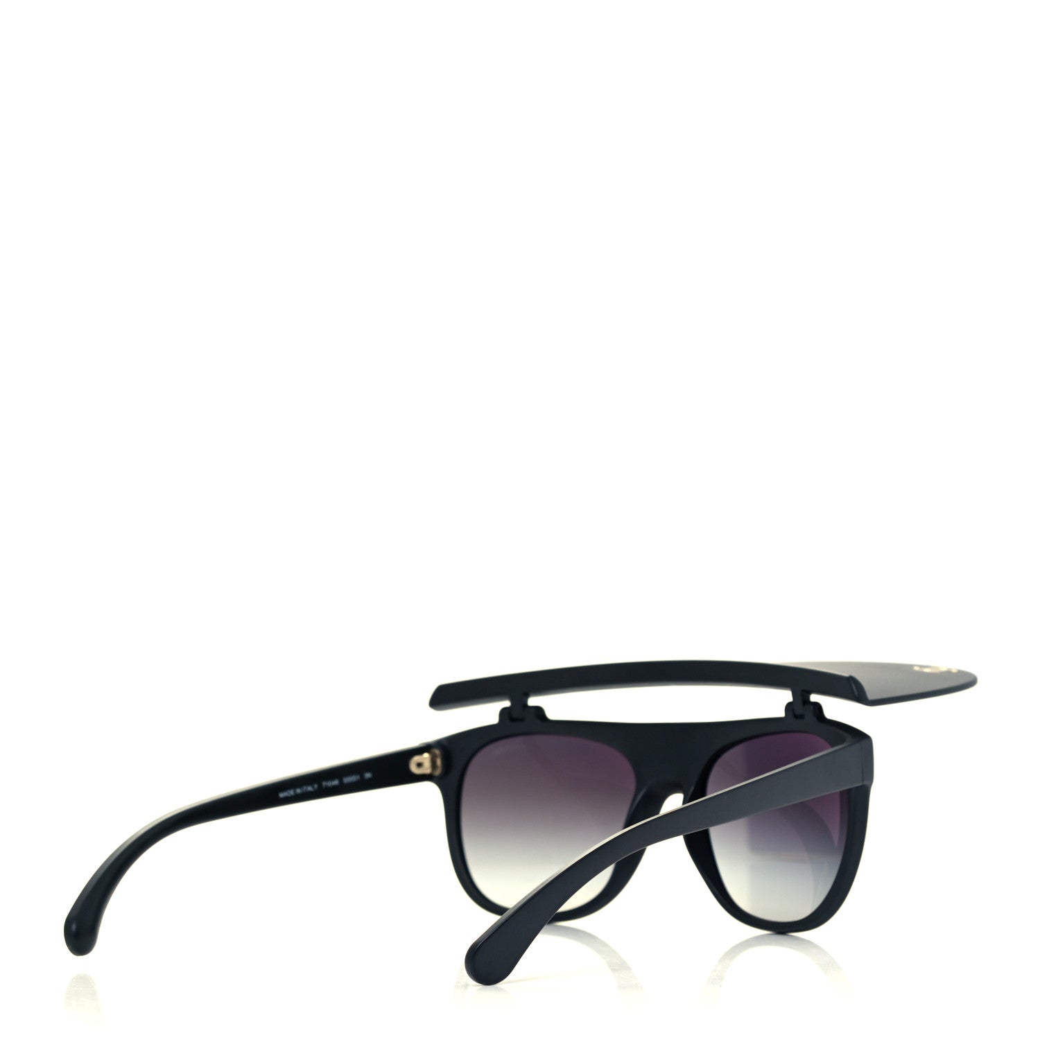 Chanel Acetate Visor Sunglasses 71046 Matte Black 5 of 9