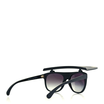Chanel Acetate Visor Sunglasses 71046 Matte Black 5 of 9