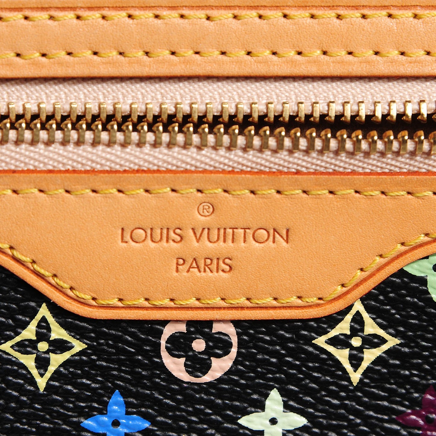 Monogram Multicolor Pochette Plate GM Black