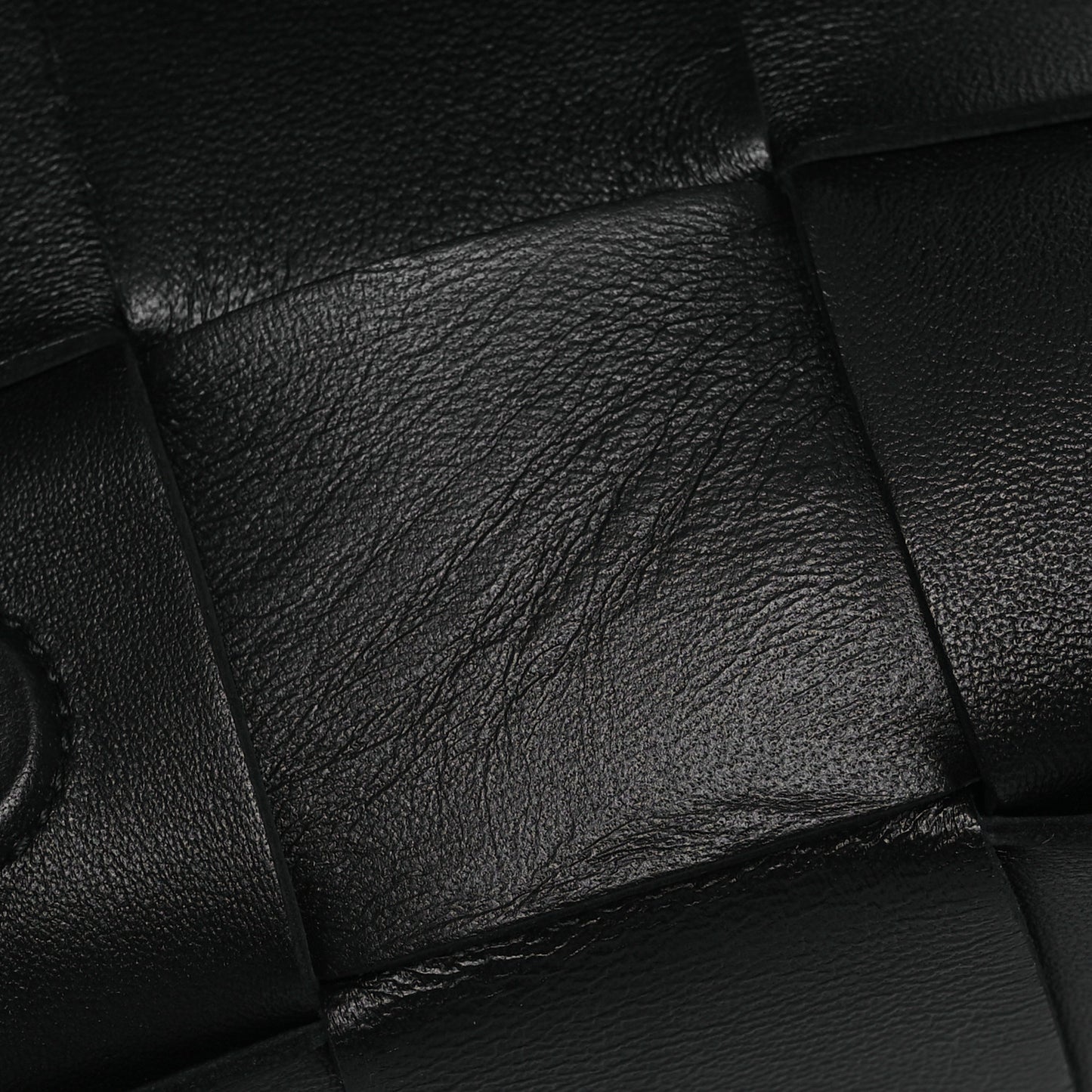 Lambskin Maxi Intrecciato Cassette Crossbody Bag Black
