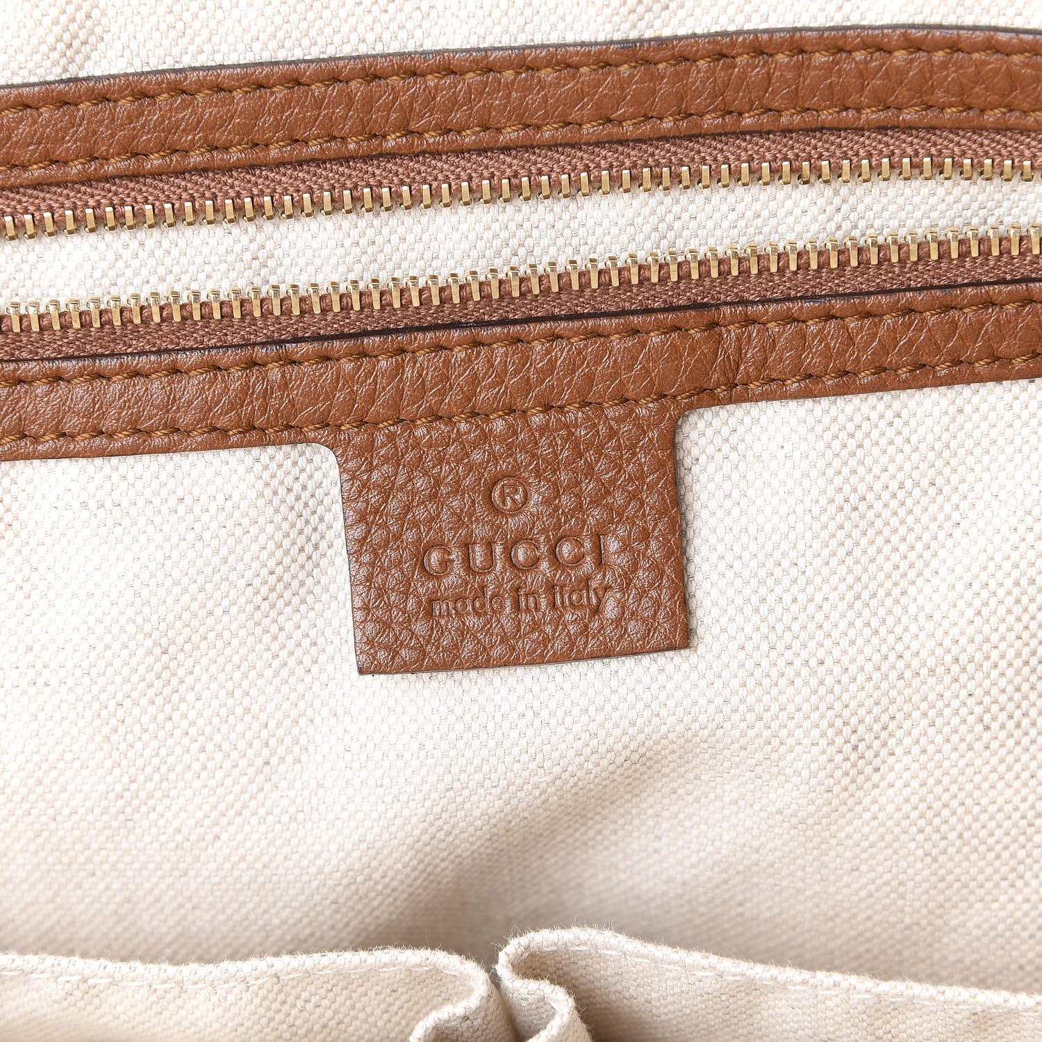 Gucci Pebbled Calfskin Medium Bree Shoulder Bag Tabacco 7 of 13