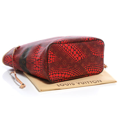 Louis Vuitton Monogram Kusama Waves Neverfull MM Red 4 of 7