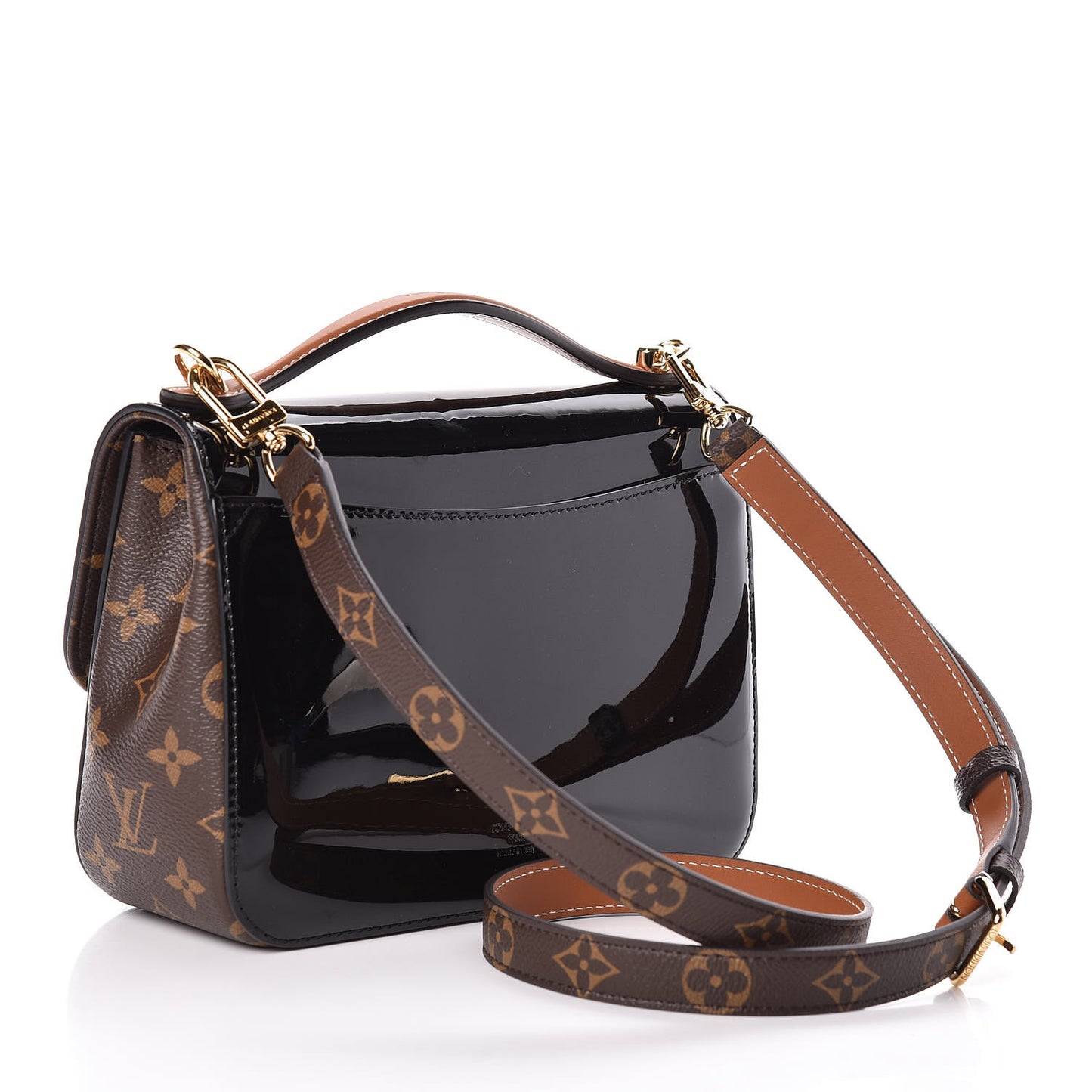 Patent Calfskin Monogram Cherrywood BB Black