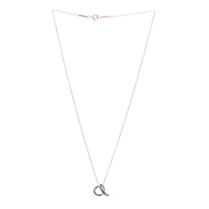 Tiffany 18K Rose Gold Elsa Peretti Letter "A" Pendant Necklace 3 of 9