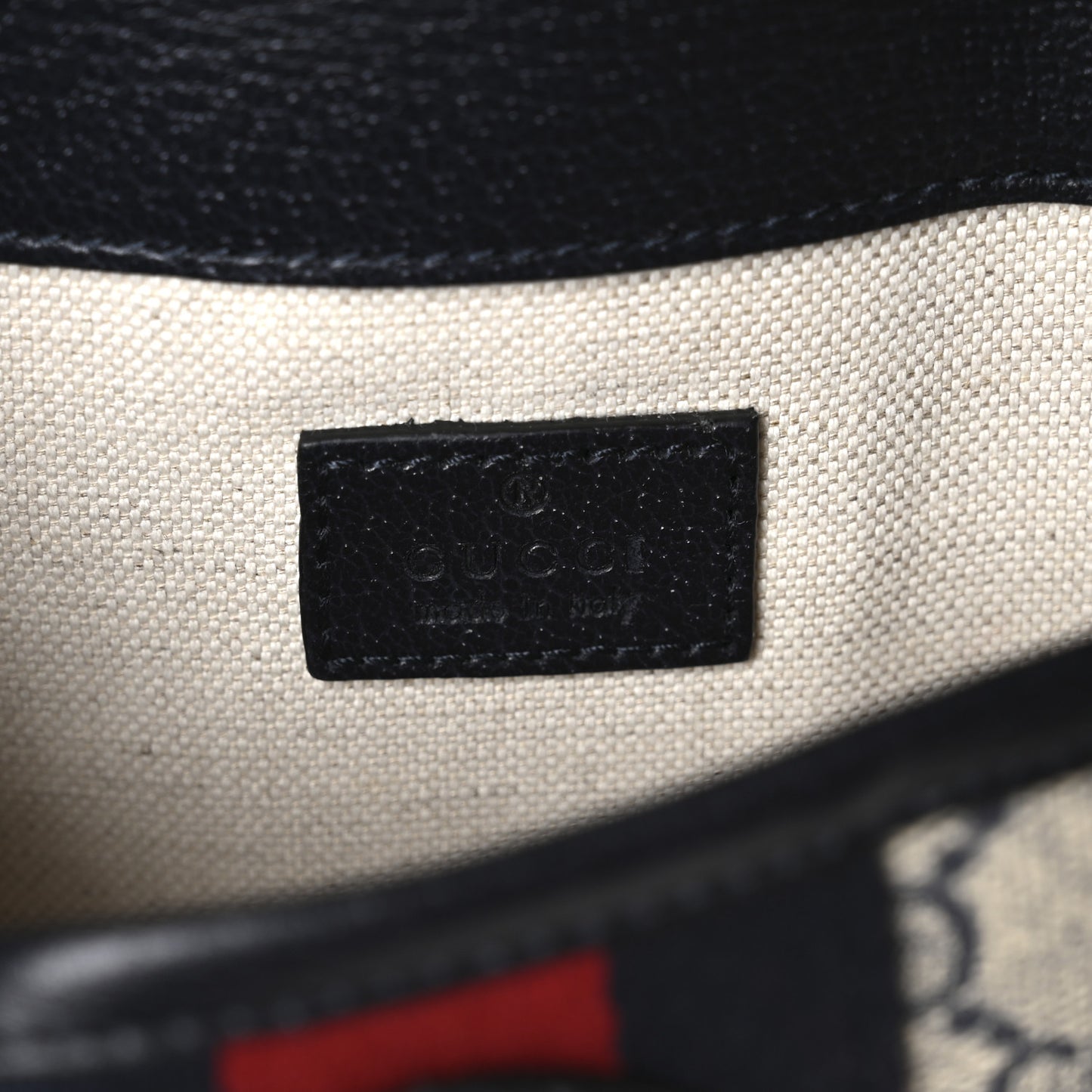 GG Supreme Monogram Web Small Ophidia Belt Bag 90 36 Beige Navy