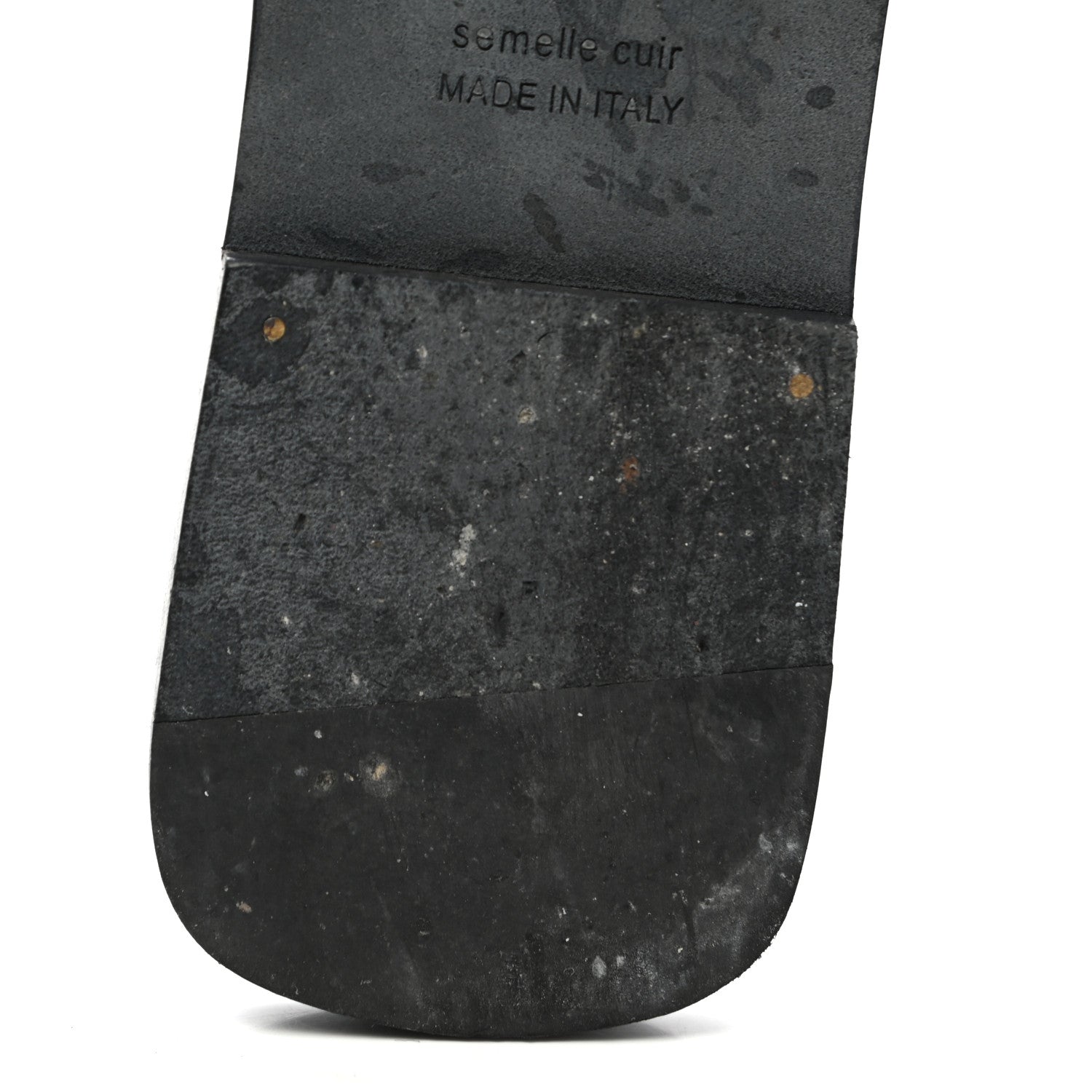 Hermes Box Calfskin Oran Sandals 38.5 Black 10 of 10