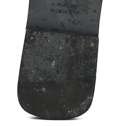 Hermes Box Calfskin Oran Sandals 38.5 Black 10 of 10