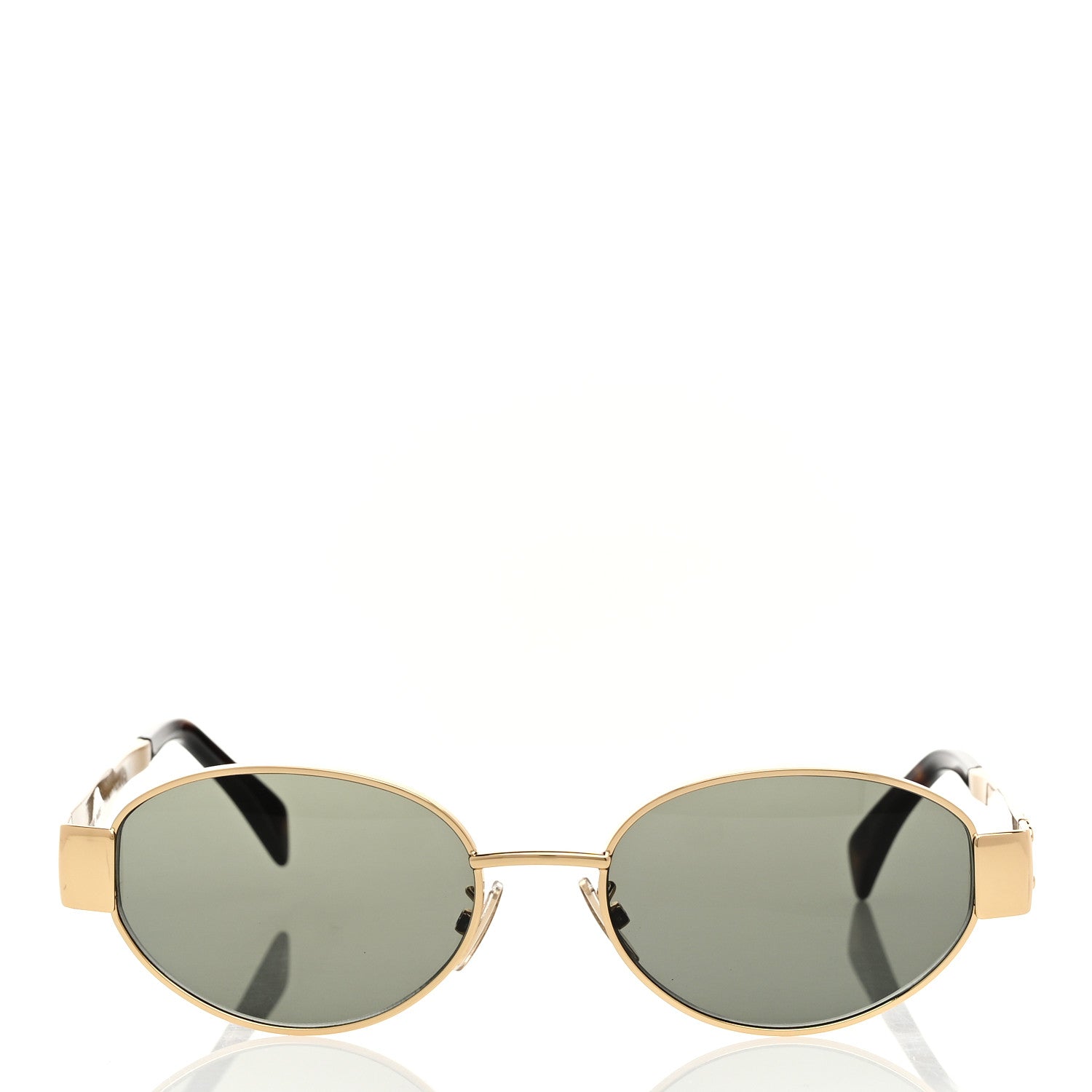 Celine Metal Triomphe 01 Sunglasses CL40235U Gold Green 2 of 7