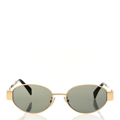 Celine Metal Triomphe 01 Sunglasses CL40235U Gold Green 2 of 7