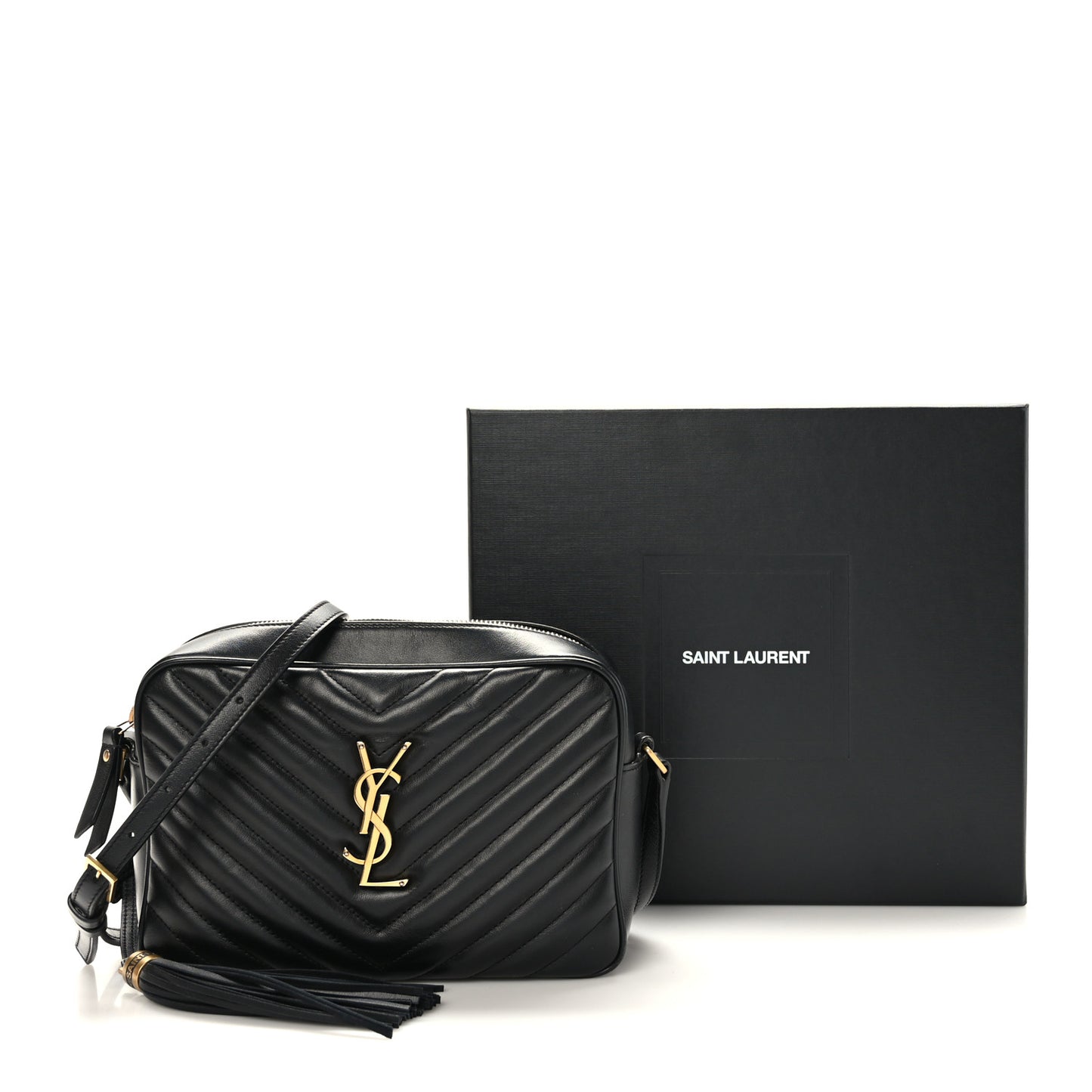 Calfskin Matelasse Monogram Lou Camera Bag Black