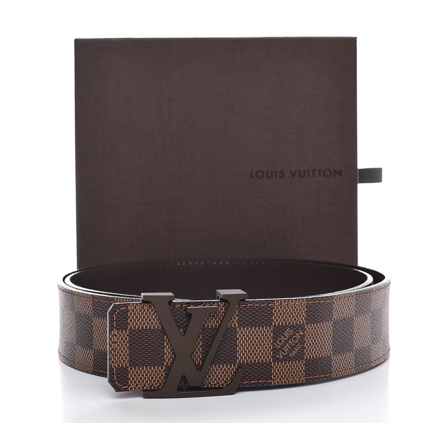 Damier Ebene 40mm LV Initiales Belt 90 36