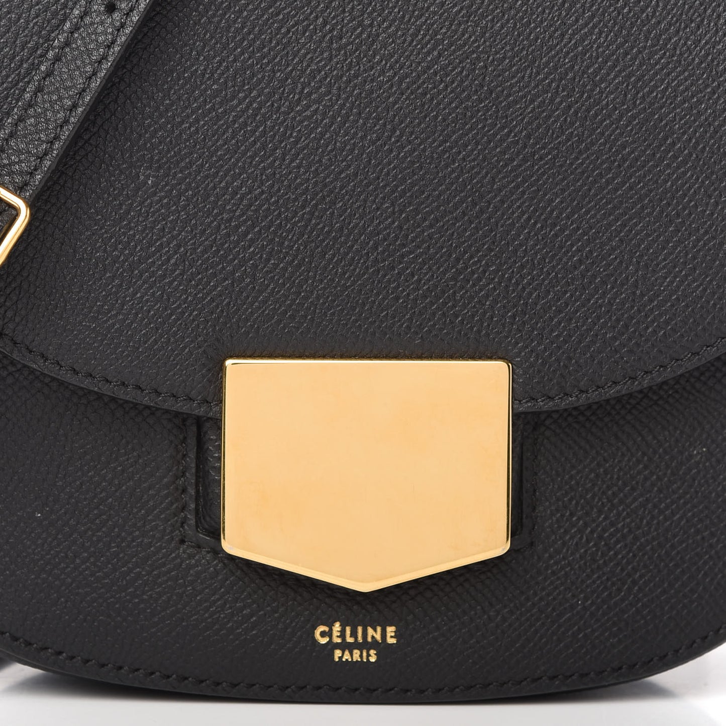 Grained Calfskin Small Trotteur Black