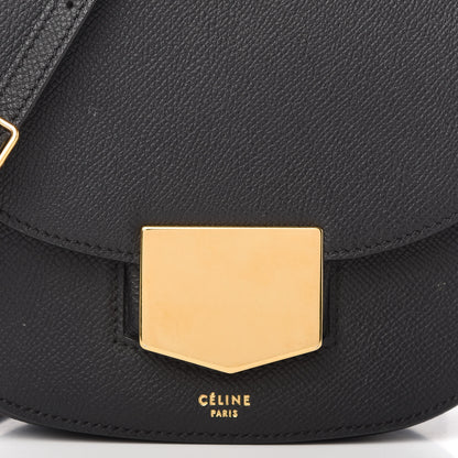 Celine Grained Calfskin Small Trotteur Black 9 of 11