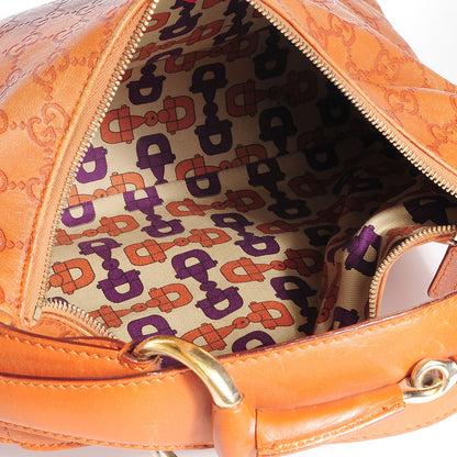Gucci Guccissima Medium Horsebit Chain Hobo Saffron 7 of 7