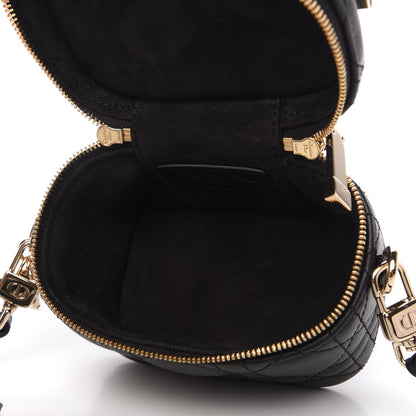 Christian Dior Lambskin Cannage Micro Lady Dior Vanity Case Black 5 of 9