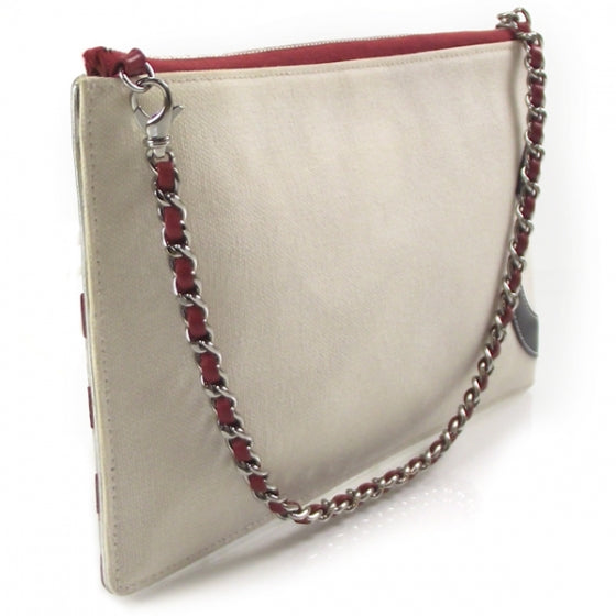 Chanel Quilted Leather Pochette Silver 3 of 9