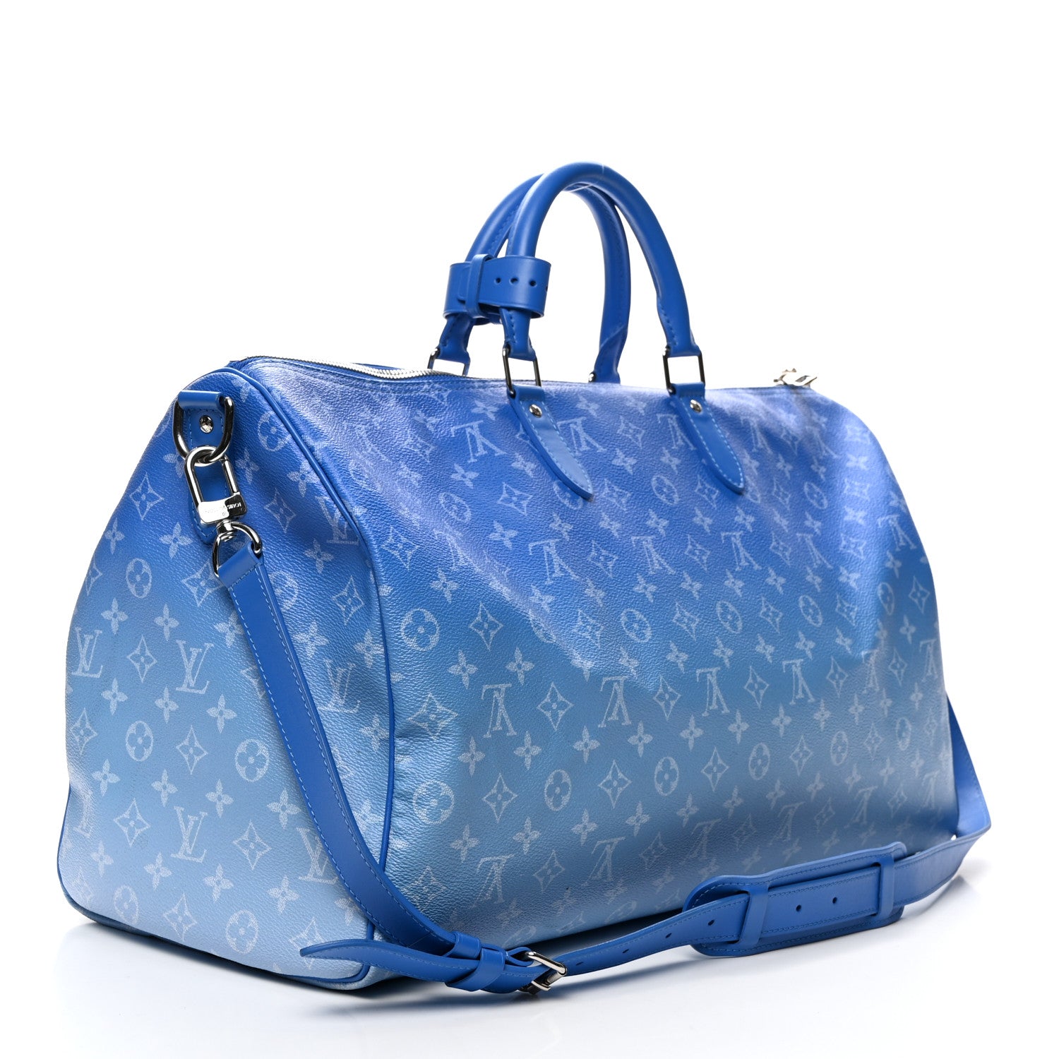 Louis Vuitton Monogram Clouds Keepall Bandouliere 50 Blue 2 of 10