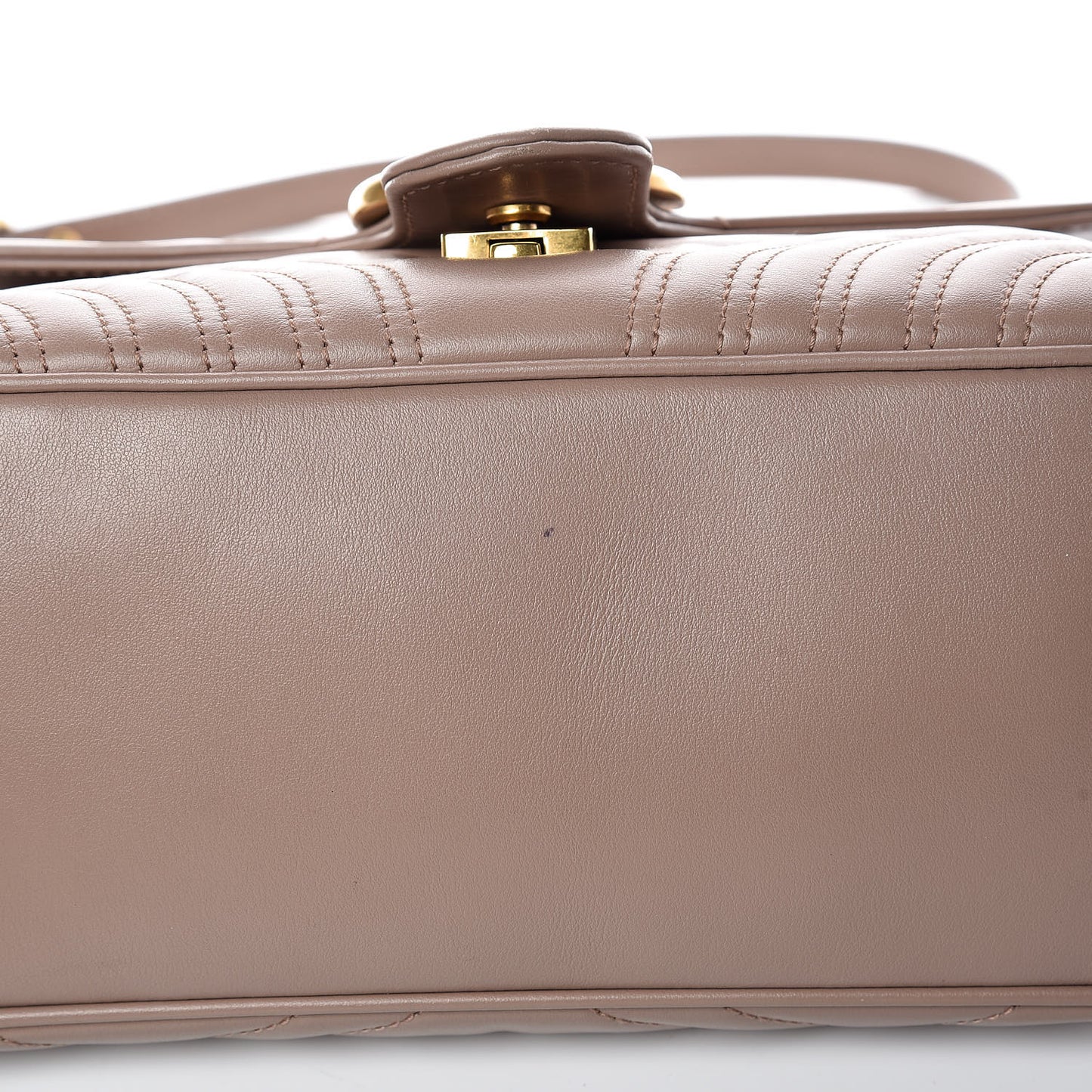 Calfskin Matelasse Small GG Marmont Top Handle Shoulder Bag Porcelain Rose