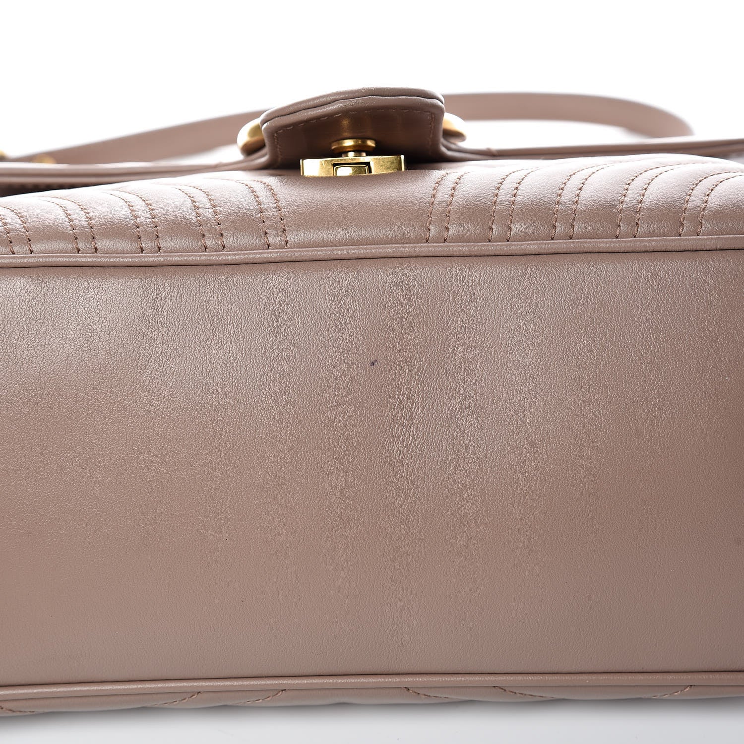 Gucci Calfskin Matelasse Small GG Marmont Top Handle Shoulder Bag Porcelain Rose 13 of 20