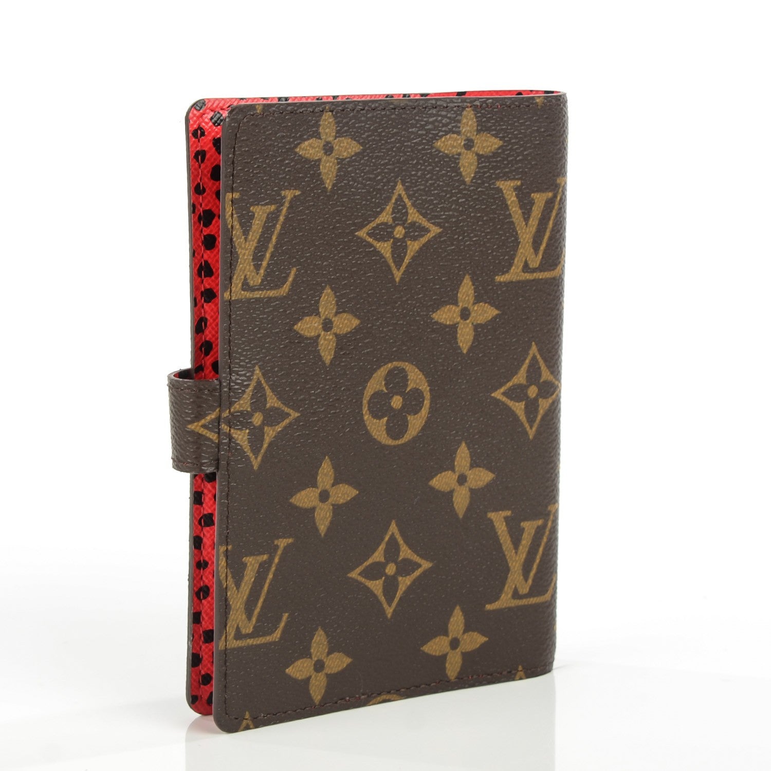 Louis Vuitton Monogram Kusama Interior Infinity Nets Small Ring Agenda Cover Red 4 of 10
