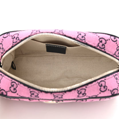 Gucci Monogram Multicolor Matelasse Diagonal Small GG Marmont Chain Shoulder Bag Pink Blue 5 of 8