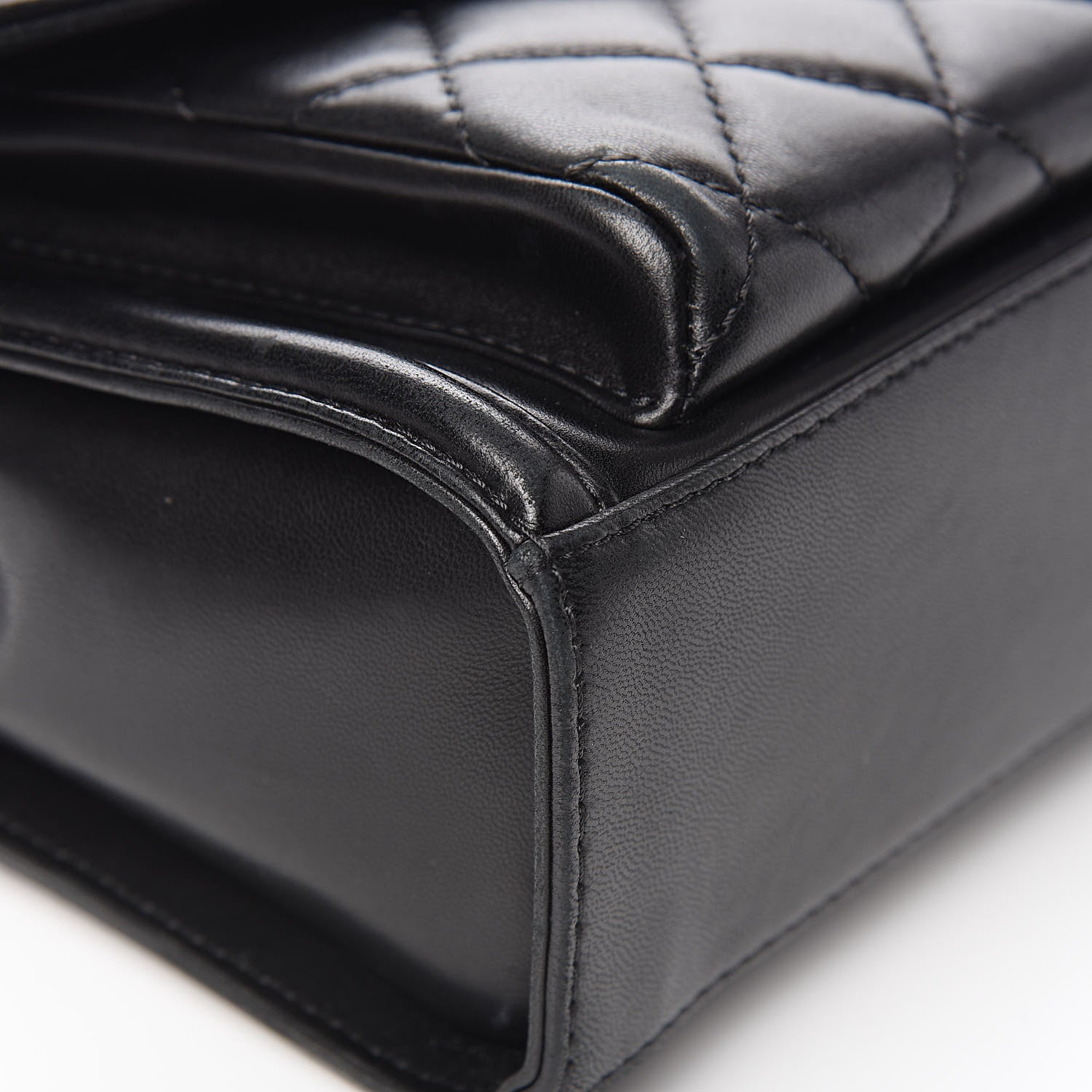 Chanel Lambskin Quilted Large Geometric Flap Black 14 of 17