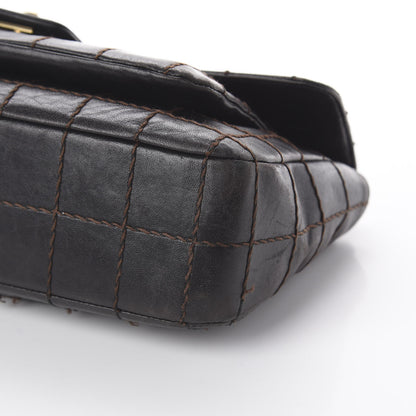 Chanel Lambskin Stitched Chocolate Bar Single Flap Brown 6 of 8
