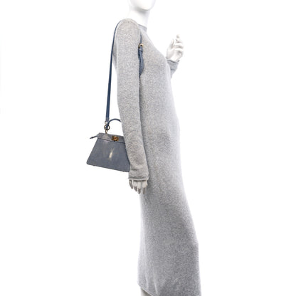 Fendi Stingray Shiny Nappa Petite Peekaboo I SEE U Satchel Mirto 2 of 10