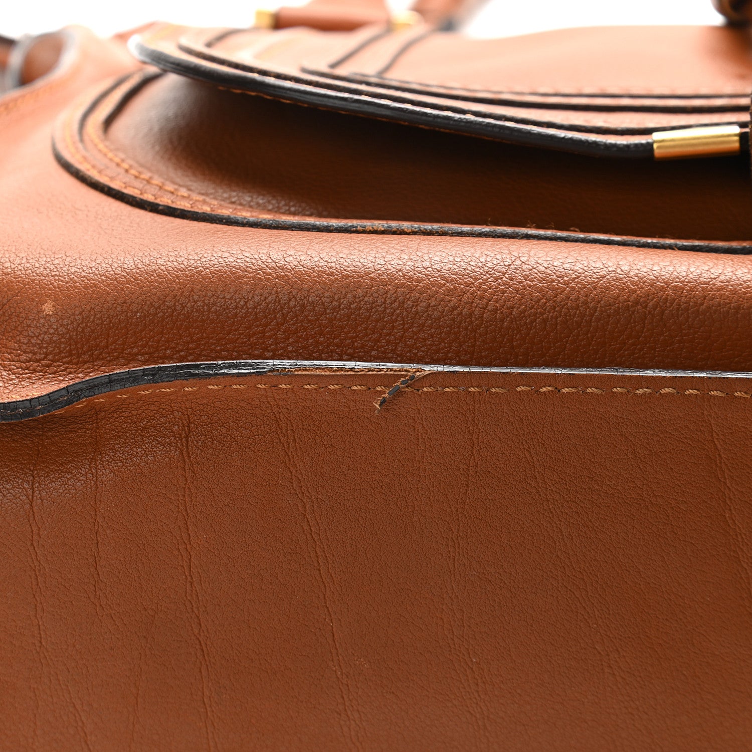 Chloe Calfskin Medium Marcie Satchel Tan 9 of 15